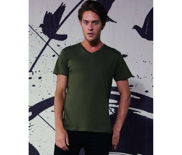 Tee-shirt homme col V en coton bio