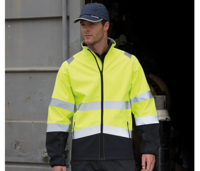 Veste Softshell de travail haute visibilité